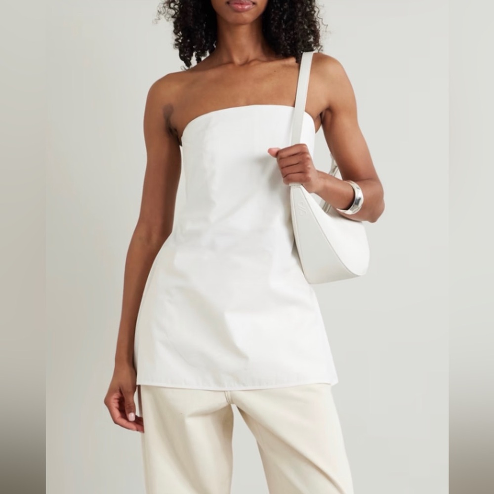 NWT Rohe Strapless Peplum Sculptural Cotton Corset Top